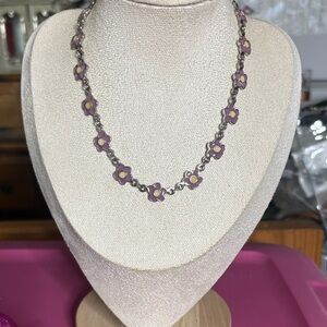 Purple Flower Necklace